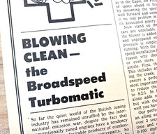 Broadspeed turbomatic ford for sale  PRESTON