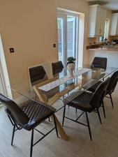 Glass top oak for sale  CHORLEY