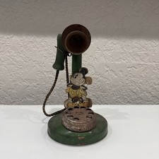 Telefone brinquedo castiçal Mickey Mouse 1934 – Disney vintage com vitrine comprar usado  Enviando para Brazil