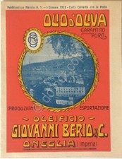 Pubblicità oleificio berio usato  Milano