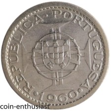 1960 MOÇAMBIQUE PORTUGUÊS 5 ESCUDOS PRATA LISBOA MOEDA AFRICANA EM PERFEITO ESTADO comprar usado  Enviando para Brazil