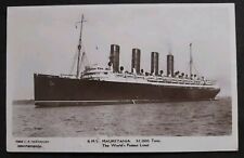 Cunard rms mauretania for sale  TENTERDEN