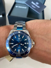 Relógio masculino TAG Heuer 41mm aquaracer mostrador azul aço quartzo WAY111C.BA0928 comprar usado  Enviando para Brazil