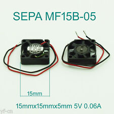 1 peça SEPA MF15B-05 15x15x5mm 1505 DC 5V 0.06A pequeno mini micro ventilador de refrigeração para servidor, usado comprar usado  Enviando para Brazil