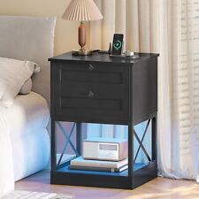 Black nightstand charging for sale  Rancho Cucamonga