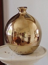 Gold spherical vase for sale  KIDDERMINSTER