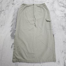 Saia Vintage Eddie Bauer Tamanho 12 Verde Cinza Cáqui Carga Maxi Cordão de Algodão comprar usado  Enviando para Brazil