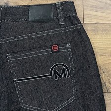 Jeans Mecca Masculino 38 Preto Reto Baggy Skatista Y2K Perna Larga Punk Goth Piper comprar usado  Enviando para Brazil