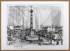 Bernard BUFFET - La place de la bastille 1970 - gravure originale signée crayon comprar usado  Enviando para Brazil