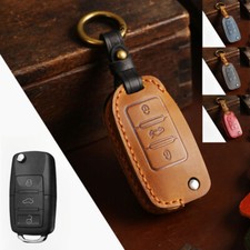 Capa de couro genuíno chaveiro de carro para VW Passat Tiguan Beetle Golf Jetta CC comprar usado  Enviando para Brazil