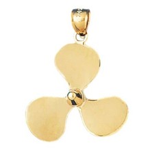Novo pingente de hélice de barco de ouro amarelo 14k, usado comprar usado  Enviando para Brazil