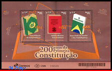 24-01 BRASIL 2024 PRIMEIRA CONSTITUIÇÃO BRASILEIRA, 200 ANOS, LIVROS, HISTÓRIA, SEM MARCA DE CHARNEIRA comprar usado  Brasil 