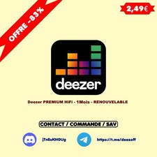 Code abonnement deezer d'occasion  France