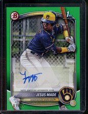 2025 Bowman Jesus Made 1st Auto Green/99 Brewers comprar usado  Enviando para Brazil