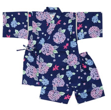 Jinbei infantil japonês tradicional (Ajisai Navy) - Configurações autênticas de quimono para meninas comprar usado  Enviando para Brazil
