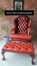 Oxblood leather chesterfield for sale  BECCLES