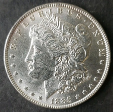 1885-CC Morgan Dollar BU estado perfeito não circulado 90% prata $1 moeda dos EUA comprar usado  Enviando para Brazil