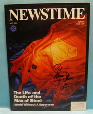 DC Comics Newstime Magazine The Life and Death of Superman 1993 Signed COA #38, usado comprar usado  Enviando para Brazil