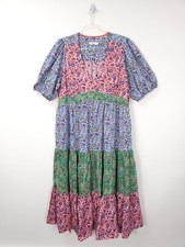 Vestido Boden tamanho 22 manga folhada camadas midi floral fórmica rosa prado oriental comprar usado  Enviando para Brazil