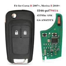 Chave remota flip 2 botões 433mhz PCF7941 para Vauxhall Opel Corsa D Meriva B 10-14 comprar usado  Enviando para Brazil