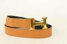 Kit de cinto Hermès preto x marrom x ouro 32mm logotipo H reversível 823her19 comprar usado  Enviando para Brazil