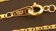 Corrente Valentino ouro amarelo 14K sólida durável 1,3 mm 18", 20", 22", 24". comprar usado  Enviando para Brazil