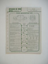 Fiche technique rta d'occasion  France