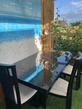 Black marble dining for sale  DARTFORD