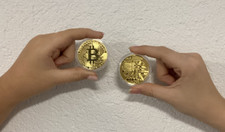 Bit coin commemorativo usato  Spedire a Italy
