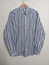 Usado, Camisa masculina vintage Lacoste tamanho 40 azul branca listrada crocodilo negócios casual comprar usado  Enviando para Brazil