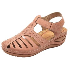Usado, Sandálias femininas casuais de verão biqueira fechada estilo praia chinelos sapatos baixos tamanho novo comprar usado  Enviando para Brazil
