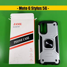 Capa projetada para Moto G Stylus 5G 2022: Prata Robusta | Suporte magnético para anel comprar usado  Enviando para Brazil