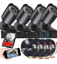 Kits de cámara DVR de vigilancia con sistema de seguridad para el hogar 3000TVL, 4 piezas con cable 5 MP Poe IP segunda mano  Embacar hacia Mexico