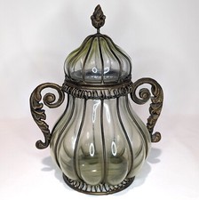 Antique Vase / Jar | Transparent with Green Accent  comprar usado Antique Vase / Jar | Transparent with Green Accent  comprar usado  Enviando para Brazil