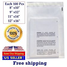 400 sacos combo de aviso de sufocação 100 Ea 8x10 9x12 11x14 12x16 - ST ShipMailers, usado comprar usado  Enviando para Brazil