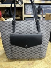 Bolsa de ombro Michael Kors Charlotte grande com zíper superior preta cinza (1002-g3) comprar usado  Enviando para Brazil