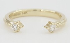 Anel de aliança de casamento Noam Carver redondo diamante ouro amarelo 14k 2,3 mm 0,06 ct comprar usado  Enviando para Brazil