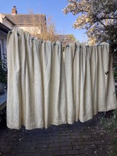 Cream polyester curtains for sale  ASHTON-UNDER-LYNE