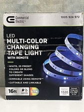 Luz de fita LED elétrica comercial 16 pés multicolorida com controle remoto nova na caixa comprar usado  Enviando para Brazil