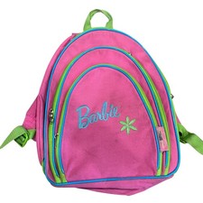 Usado, Mochila Vintage Barbie Livro Escolar Bolsa Rosa/Verde Bolsos com Zíper e Flor comprar usado  Enviando para Brazil
