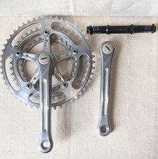 Usado, Nervar Triple crank set with original dust caps, bottom bracket spindle & nuts comprar usado  Enviando para Brazil