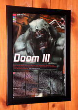 2004 Doom 3 PC Windows Vintage Raro Pequeno Cartaz Promocional/Página de Anúncio Emoldurada., usado comprar usado  Enviando para Brazil