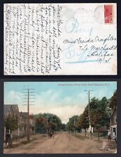 Usado, FOUR MILE BROOK NS 1912 anel dividido no novo cartão postal de Glasgow. 2c Admiral Bi-Sect comprar usado  Enviando para Brazil