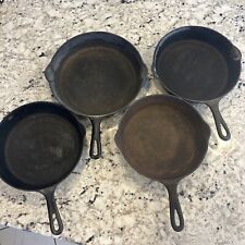 Frigideira de ferro fundido vintage Griswold nº 9, 8 e duas 7’s Double Pour * Como está comprar usado  Enviando para Brazil