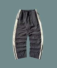 Spodnie dresowe Nike vintage XL czarne szare białe boczne zamki błyskawiczne retro lata 90. Y2K na sprzedaż  PL