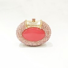 Mini bolsa de mão feminina oval de cristal strass festa noturna casamento formatura bolsa de mão comprar usado  Enviando para Brazil