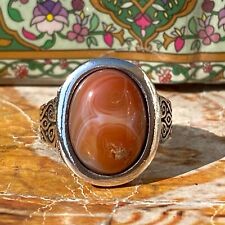 Anel de prata esterlina 925 turco para homens anéis do Iêmen joias olhos ágata aqeeq comprar usado  Enviando para Brazil