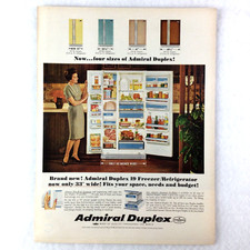 Usado, 1966 Geladeira Freezer Admiral IMPRESSÃO VINTAGE ANÚNCIO Duplex Anos 60 Cozinha Decoração de Interior comprar usado  Enviando para Brazil