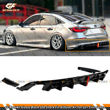 PARA 22-25 HONDA CIVIC SEDAN GF BODYKIT DIFUSOR TRASEIRO LED PRETO BRILHANTE + RESPINGOS DE CANTO comprar usado  Enviando para Brazil