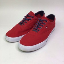 Tênis Tommy Hilfiger Phel Masculino Casual Lona Vermelha Sapato com Cadarço Tamanho 9.5 comprar usado  Enviando para Brazil